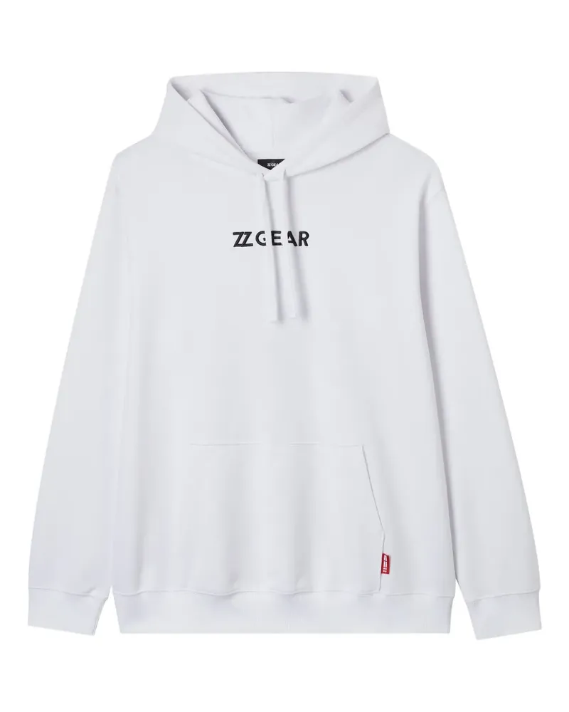 Izzue Hoodie mit Gebirgs-Print - Weiß Weiß