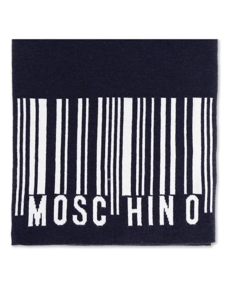 Moschino Schal mit Barcode-Logo - Schwarz Schwarz
