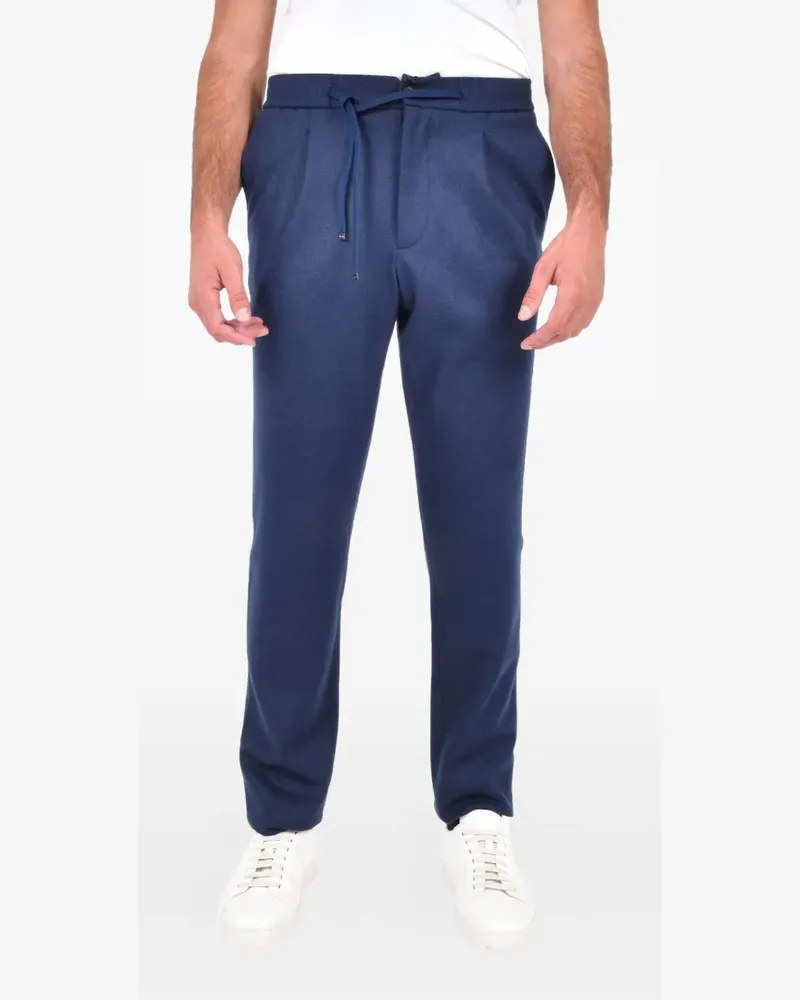 Drumohr  drawstring wool trousers - Blau Blau