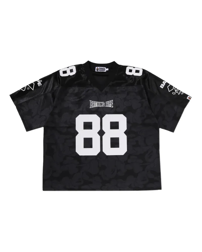 BAPE camouflage-print logo-print T-shirt - Schwarz Schwarz