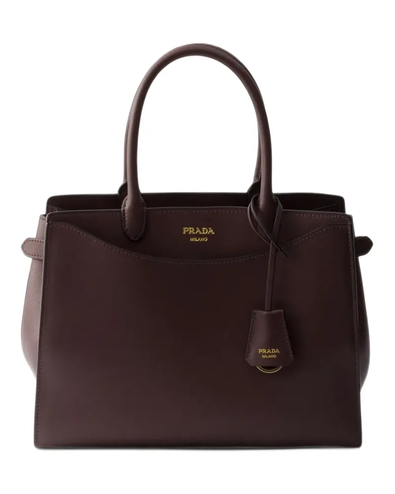Prada Prelude large leather handbag - Braun Braun