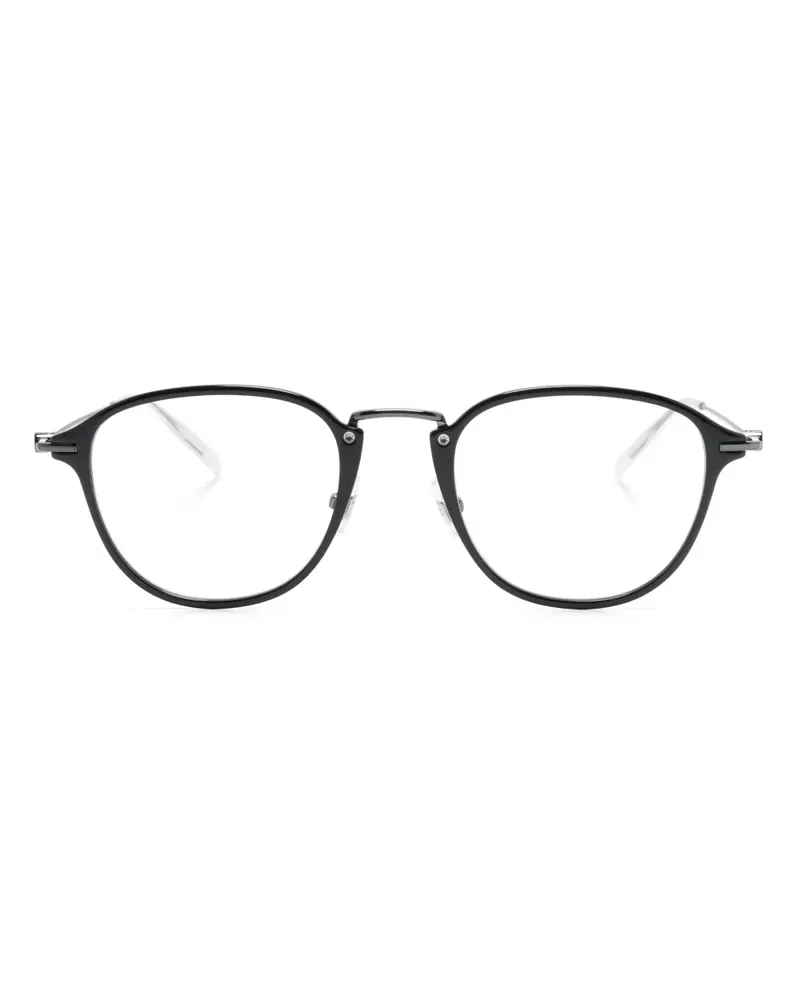 Montblanc Brille mit rundem Gestell - Schwarz Schwarz