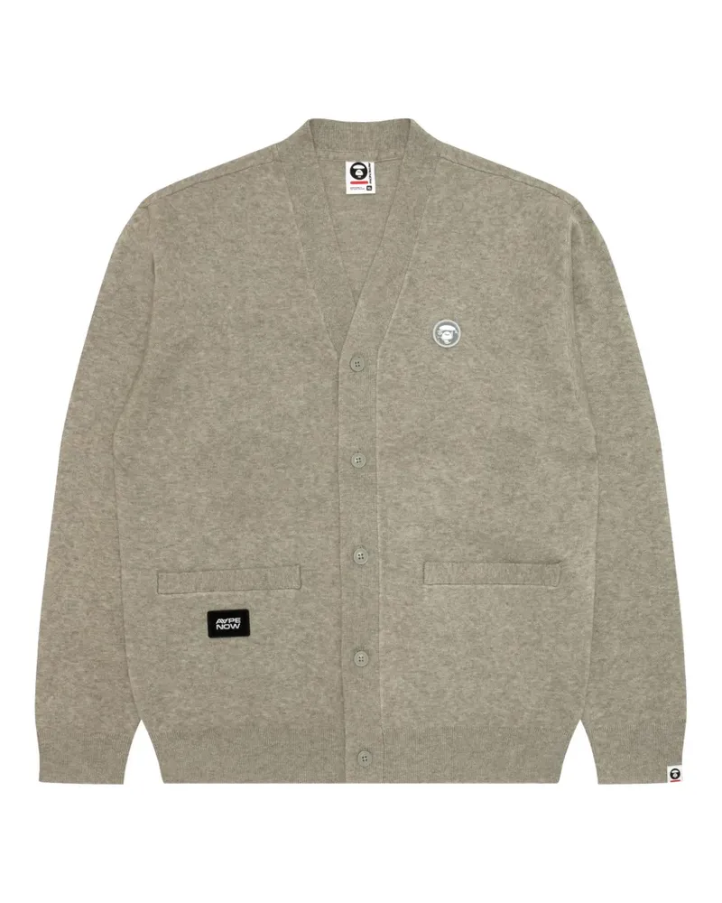 BAPE Ape Head Cardigan mit aufgesetzter Tasche - Nude Nude
