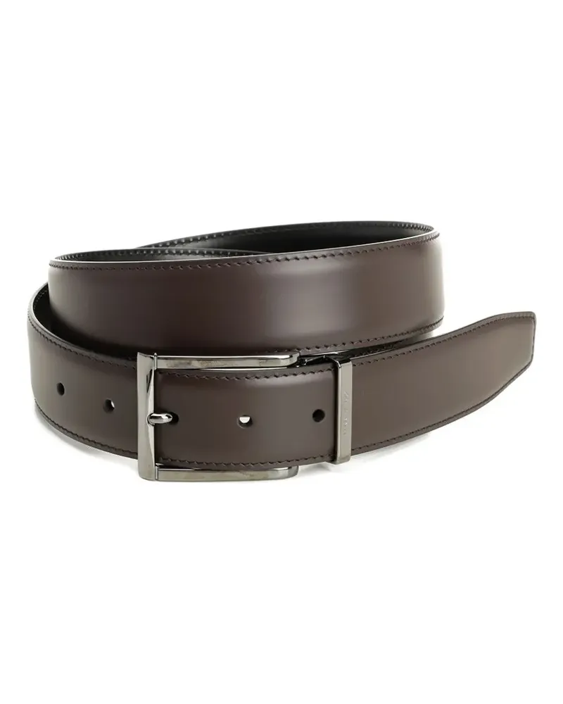 Ferragamo Gancini reversible leather belt - Braun Braun