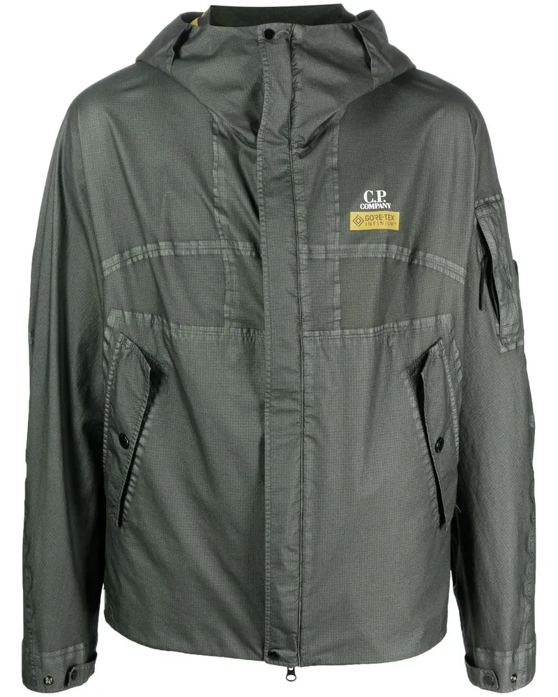 C.P. Company Jacke mit Logo-Print - Grün Grün