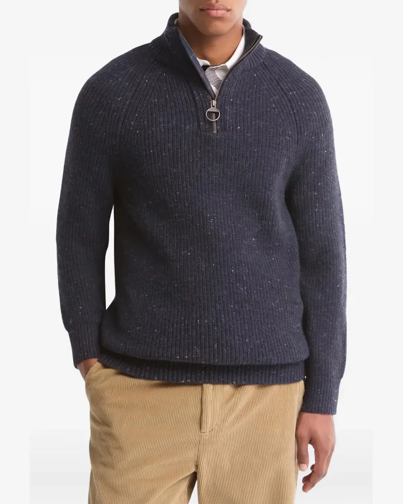 Barbour Essentials Pullover mit Fleckenmuster - Blau Blau