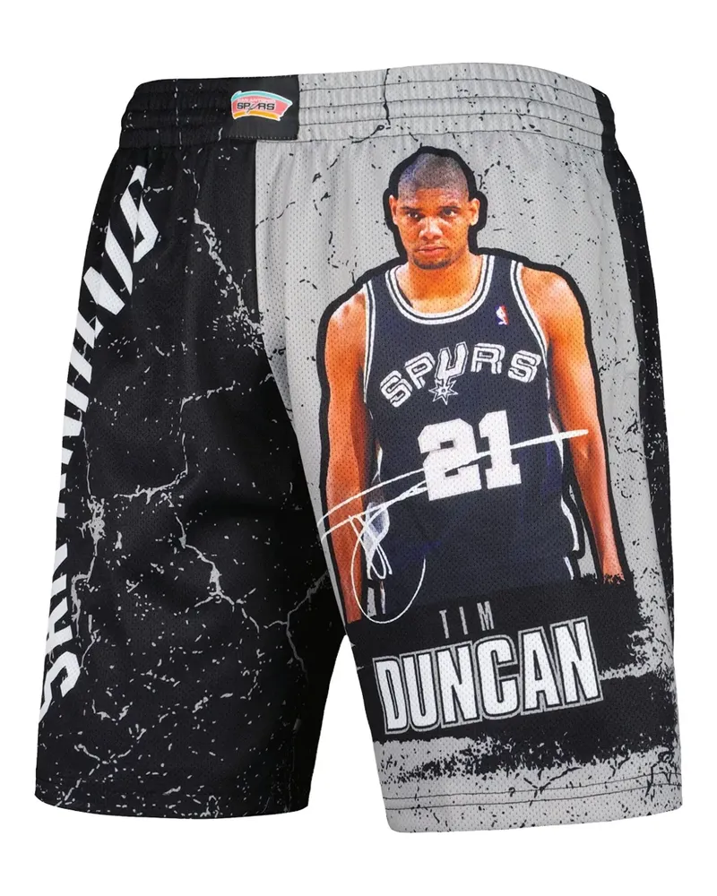 Mitchell & Ness Tim Duncan San Antonio Spurs Hardwood Classics Shorts - Schwarz Schwarz