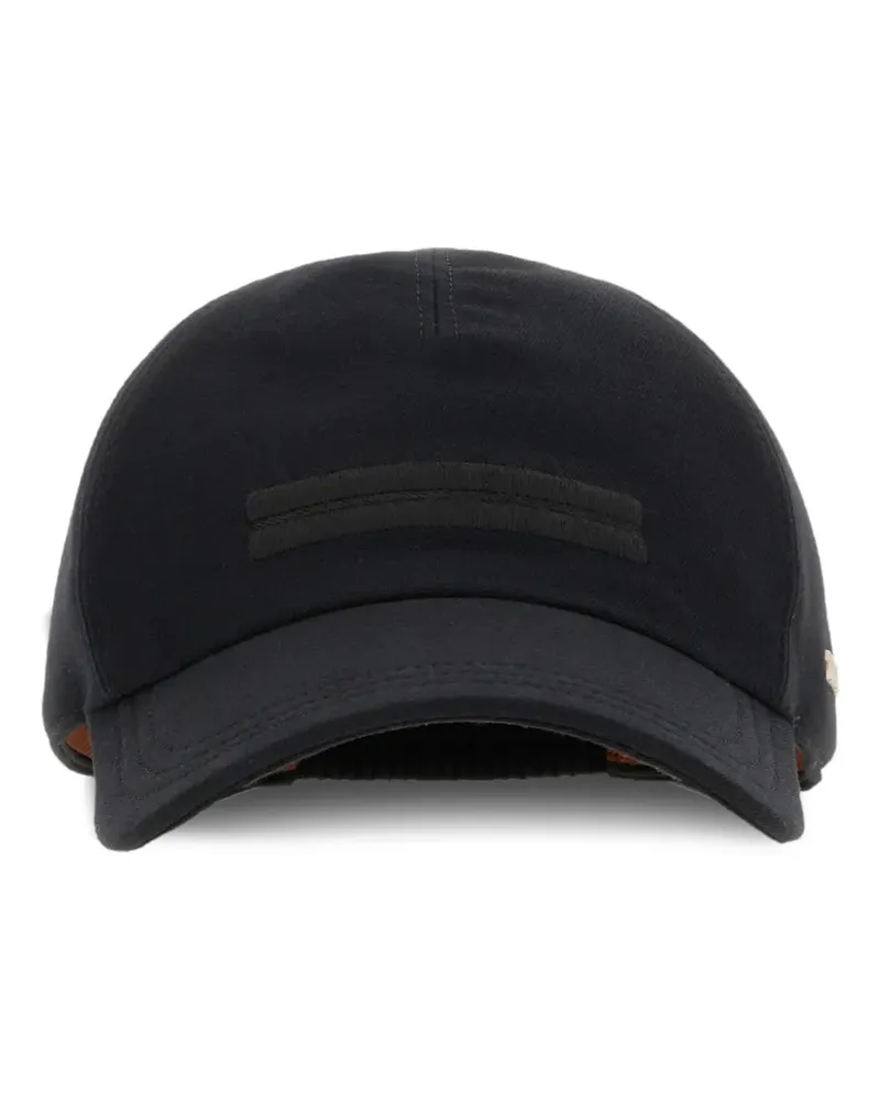 Ermenegildo Zegna tonal-detail baseball cap - Schwarz Schwarz