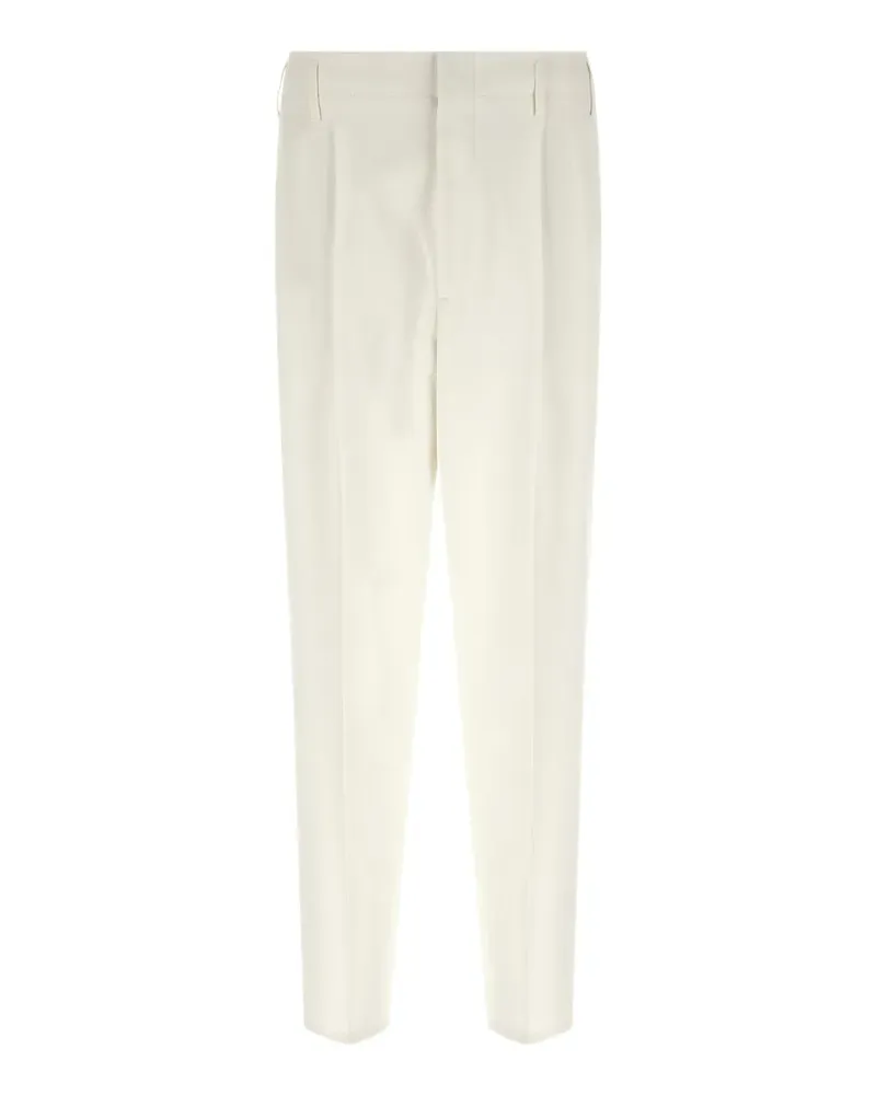 Brunello Cucinelli pleat cotton trousers - Nude Nude