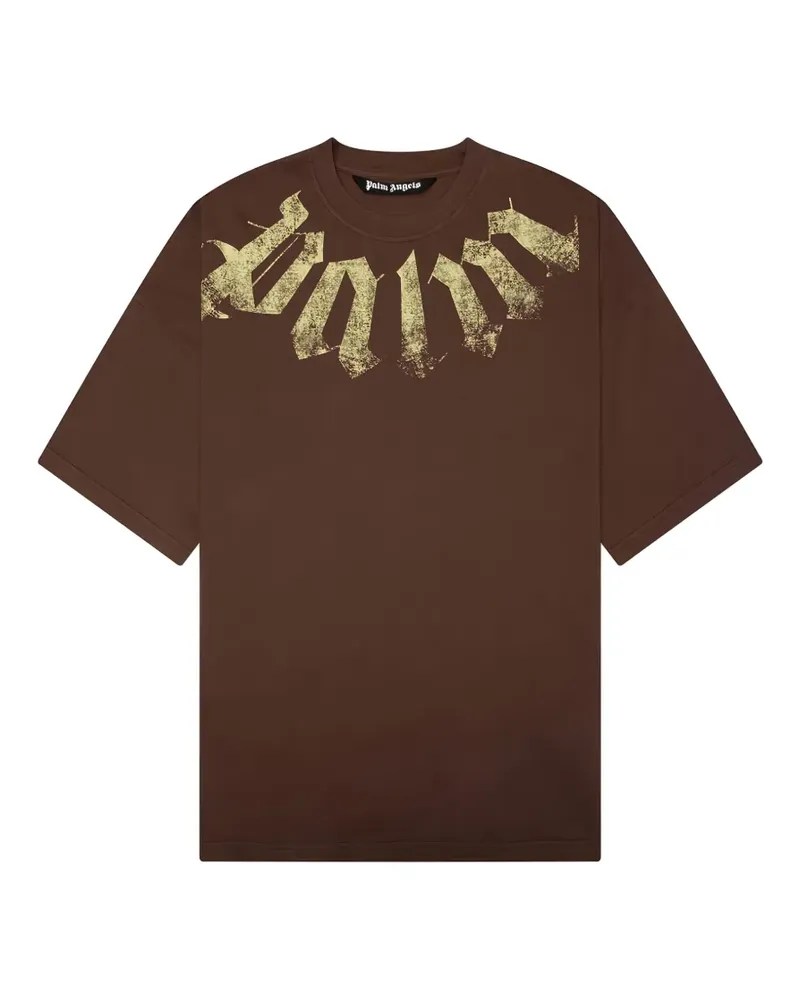 Palm Angels Sweatshirt mit Logo-Print - Braun Braun