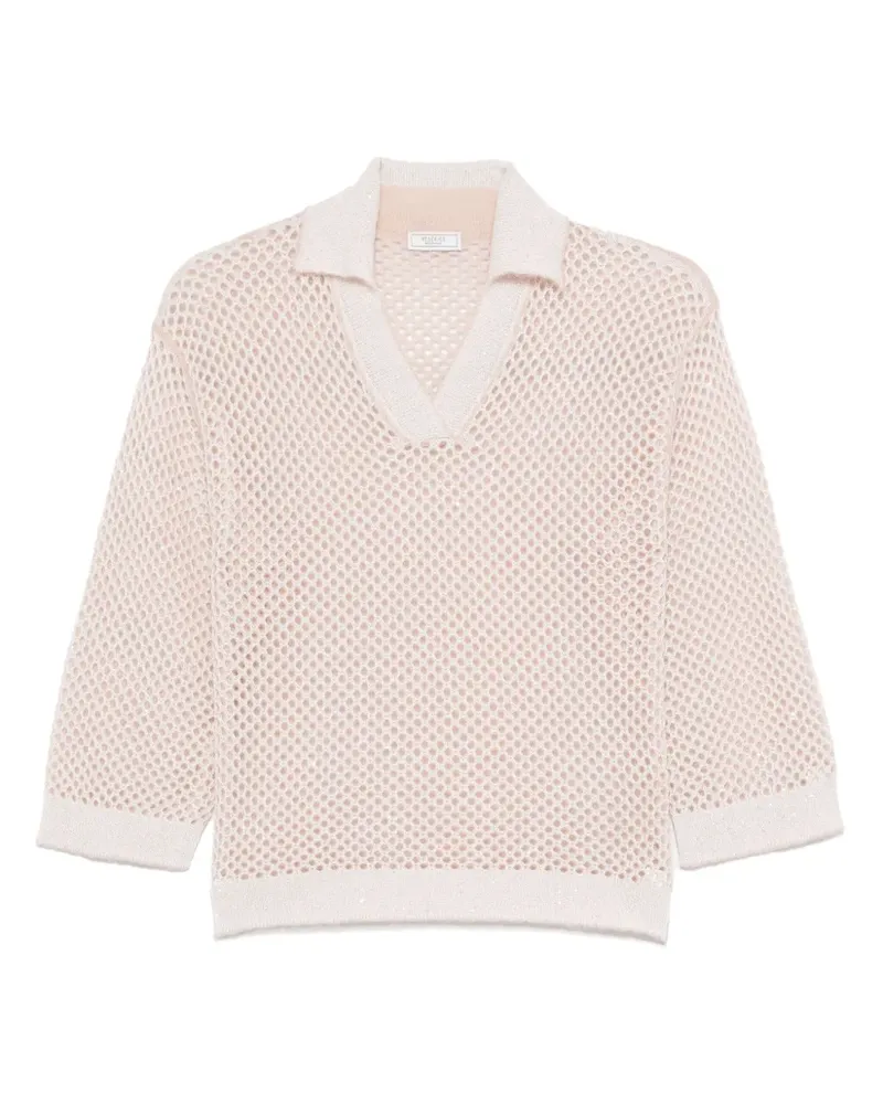 Peserico Pullover mit Pailletten - Rosa Rosa