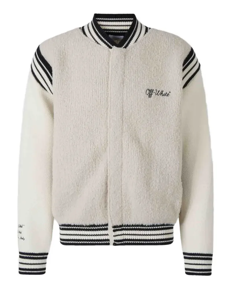OFF-WHITE Gestreifte Jacke mit Logo-Stickerei - Nude Nude