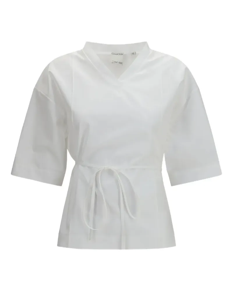 Calvin Klein Lynn tie-waist short-sleeve shirt - Weiß Weiß