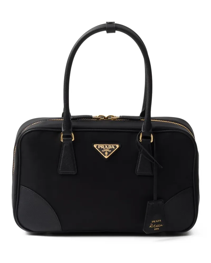 Prada Mittelgroße Re-Edition 1978 Handtasche - Schwarz Schwarz