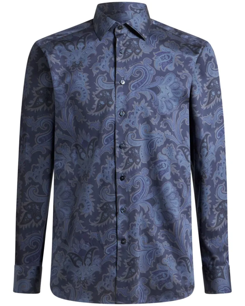 Etro Hemd mit Paisley-Print - Blau Blau