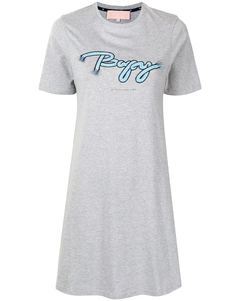 BAPE T-Shirtkleid mit Logo-Stickerei - Grau Grau
