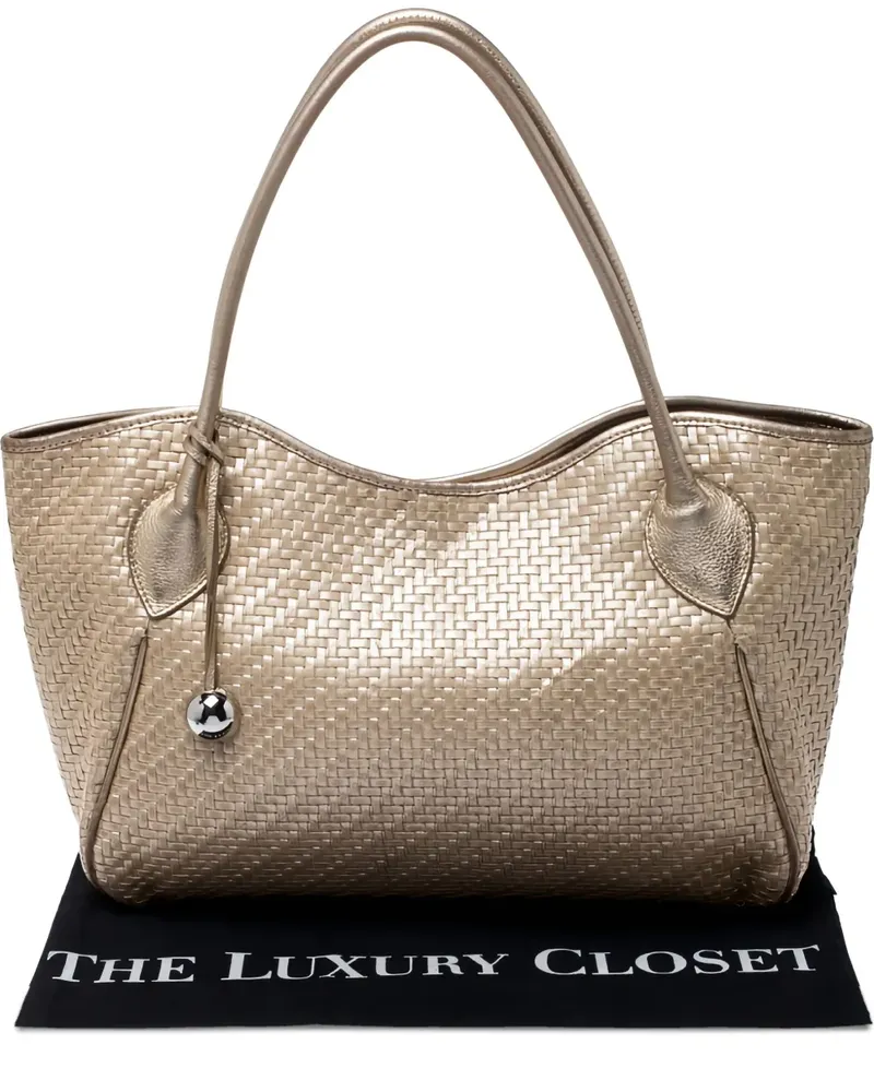 Furla Gewebte Handtasche - Gold Gold