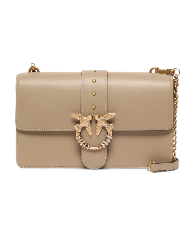 Pinko Love Birds Schultertasche - Nude Nude
