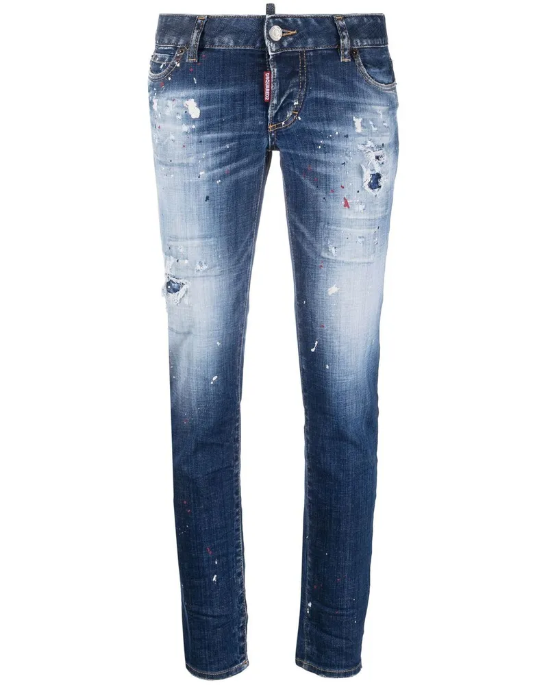 Dsquared2 Skinny-Jeans im Distressed-Look - Blau Blau