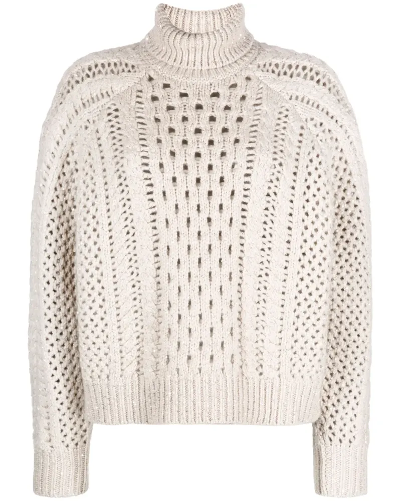 Brunello Cucinelli Gehäkelter Pullover - Nude Nude