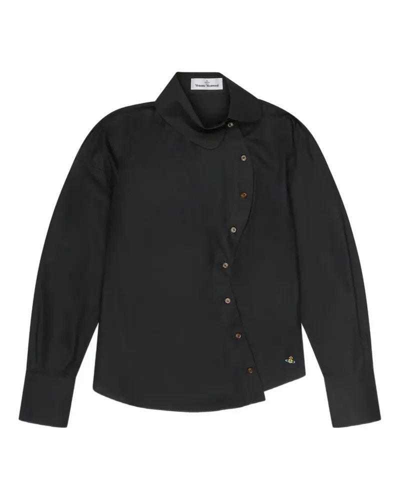 Vivienne Westwood asymmetric button shirt - Schwarz Schwarz