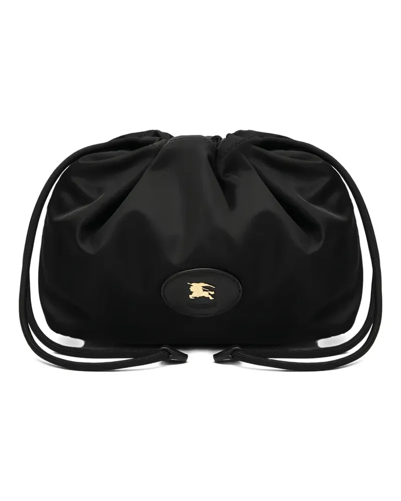 Burberry Mittelgroße Kosmetiktasche mit Logo-Patch - Schwarz Schwarz