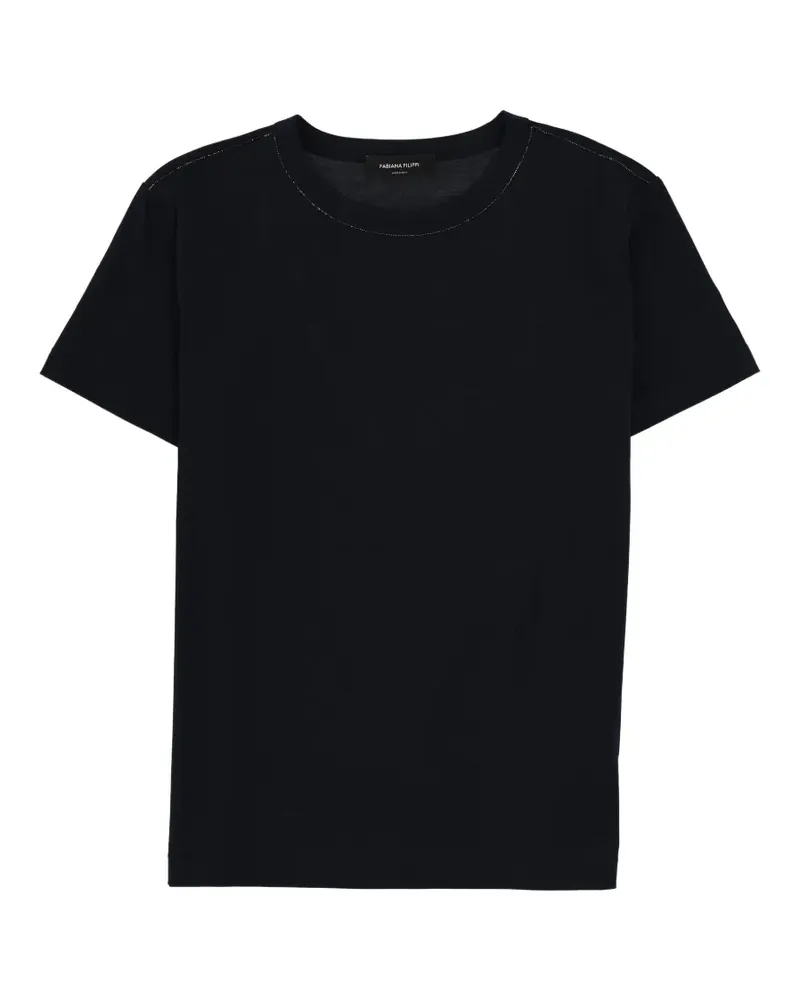 Fabiana Filippi T-Shirt mit rundem Ausschnitt - Blau Blau