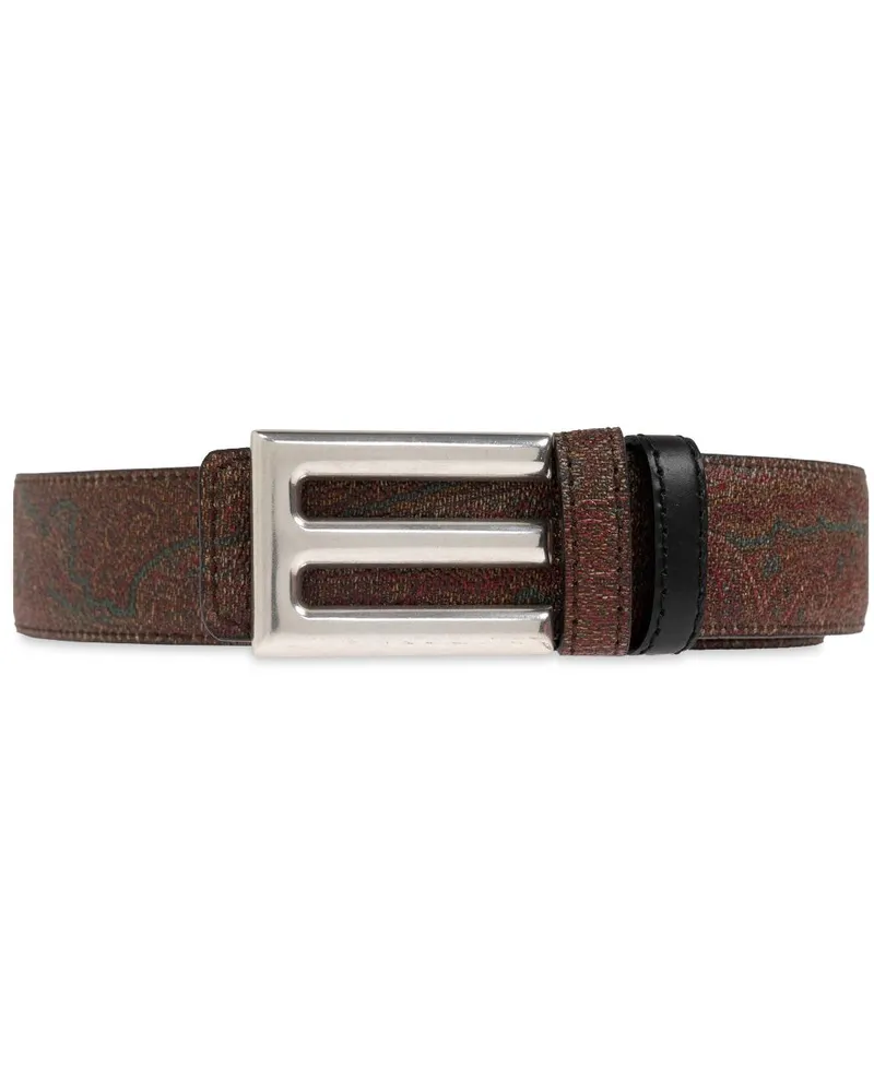 Etro Gürtel mit Logo-Schnalle - Braun Braun