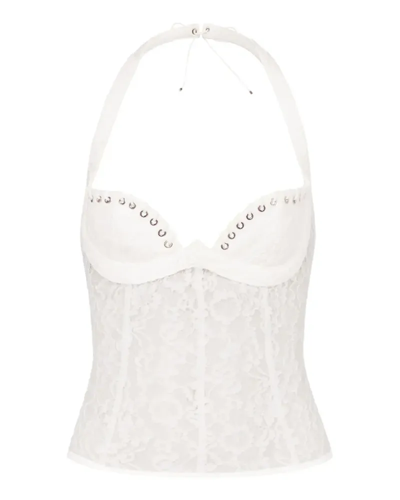 Ludovic de Saint Sernin Lilo lace-up top - Weiß Weiß
