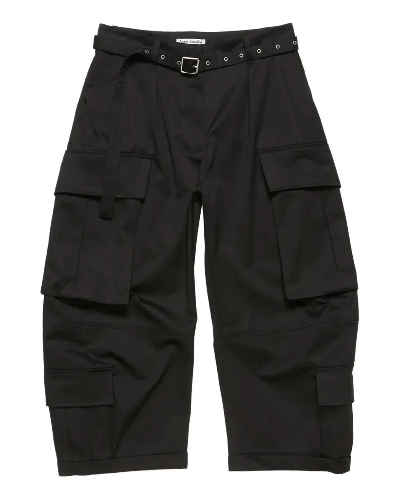 Acne Studios Cargohose mit Gürtel - Schwarz Schwarz