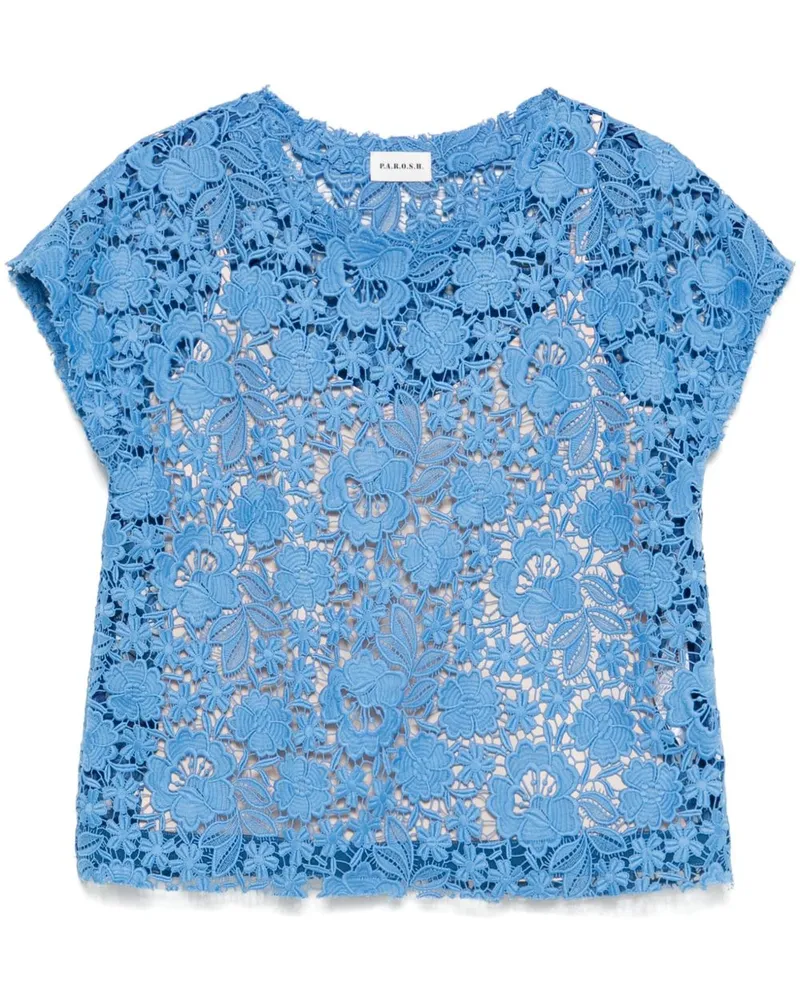 P.A.R.O.S.H. P.A.R.O H. Bluse aus Spitze - Blau Blau