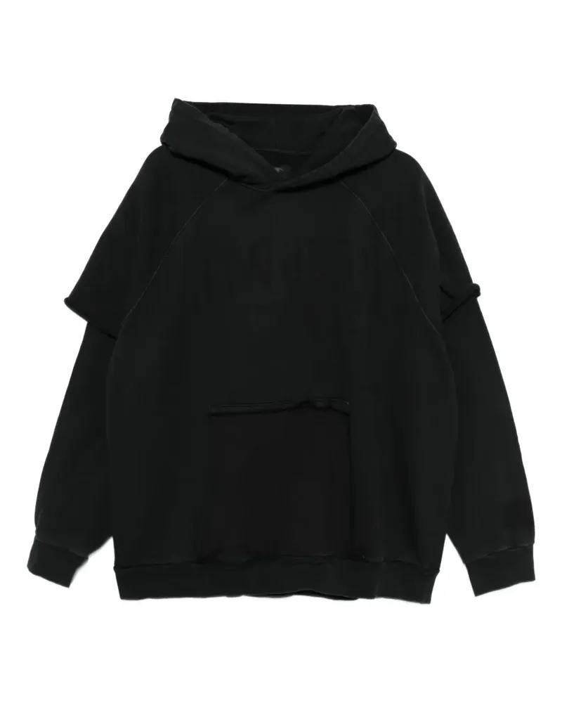 Champion raw-hem hoodie - Schwarz Schwarz