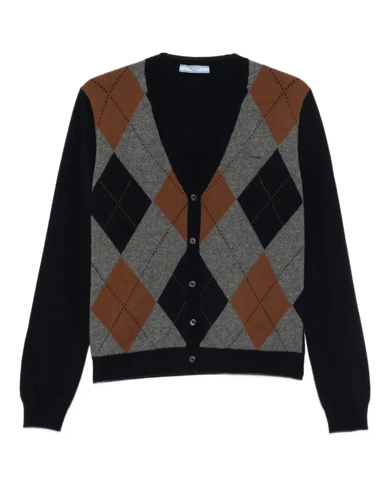 Prada Cardigan mit Argyle-Muster - Blau Blau