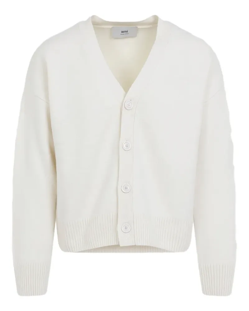 AMI Paris Ami De Coeur Cardigan - Weiß Weiß