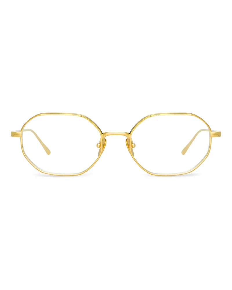 Linda Farrow Brille mit geometrischem Gestell - Gold Gold