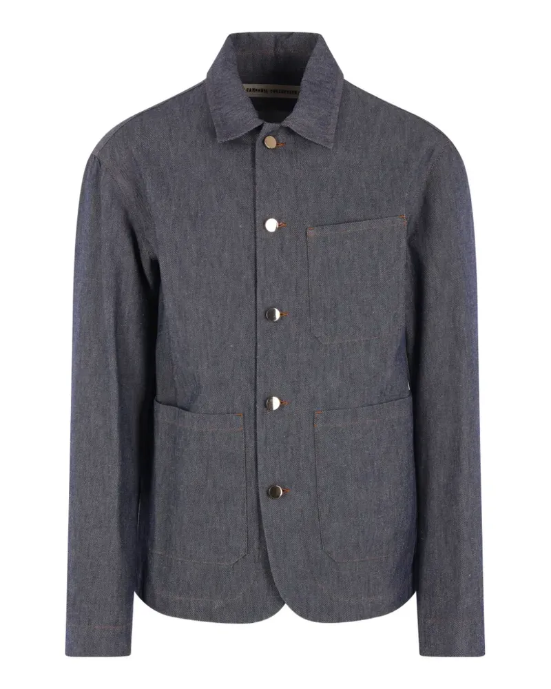 Meta Campania Collective Julian contrast-stitched denim jacket - Blau Blau