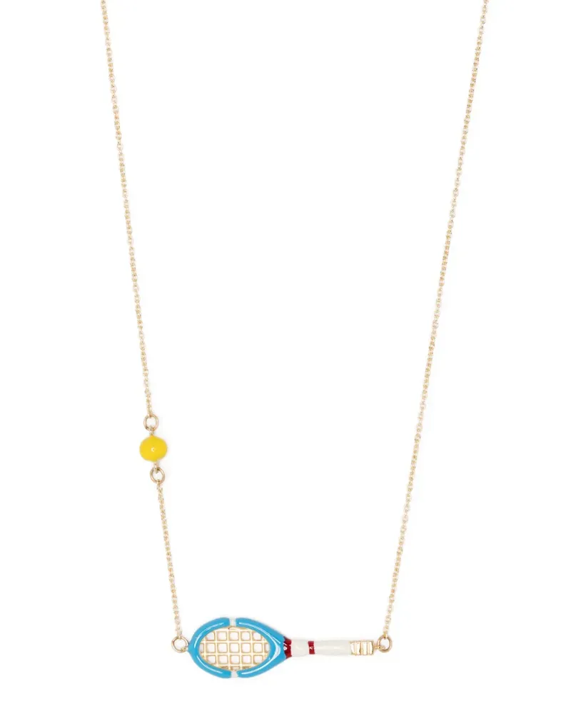 Aliita Emaillierte 9kt Tennis Pelota Gelbgoldhalskette Gold