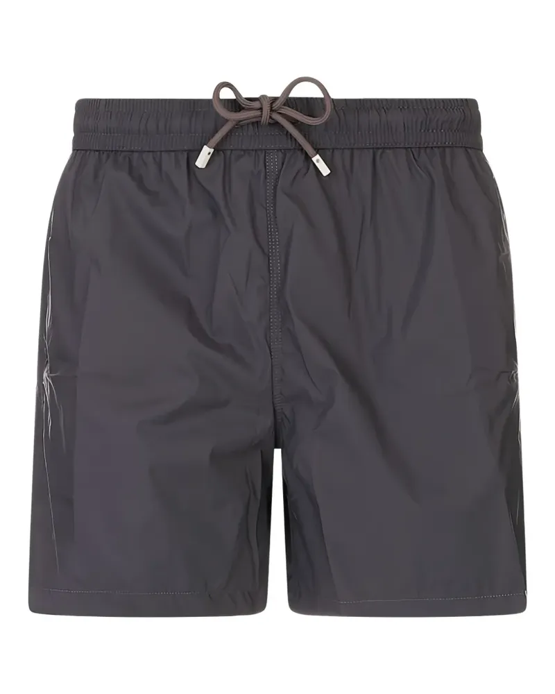 Fedeli logo-patch drawstring swim shorts - Grau Grau