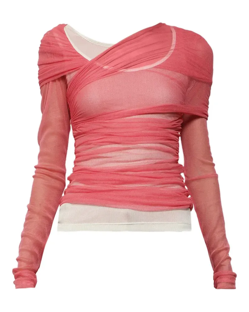 Christopher Esber Tüll-BH im Layering-Look - Rosa Rosa