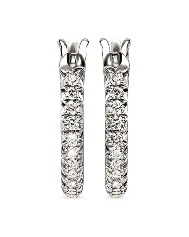 John Hardy JH Essential Creolen mit Diamanten - Silber Silber