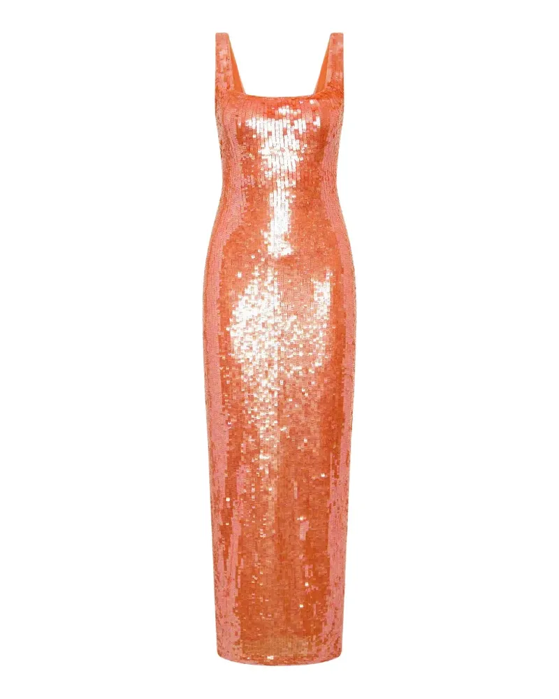 Rachel Gilbert Kayla sequin-embellished gown - Orange Orange