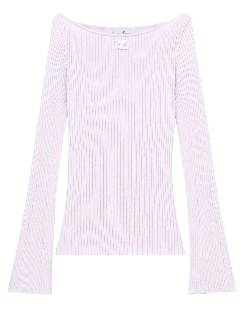Courrèges Pullover mit U-Boot-Ausschnitt - Violett Violett