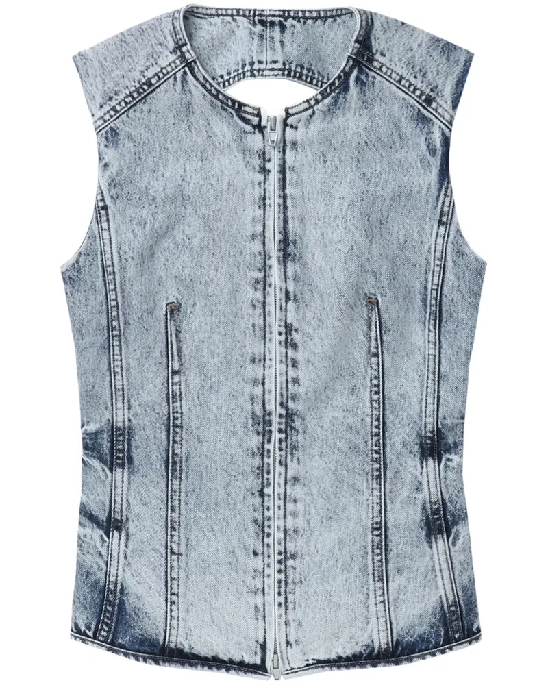 JUUN.J Jeansweste mit Acid-Wash-Effekt - Blau Blau