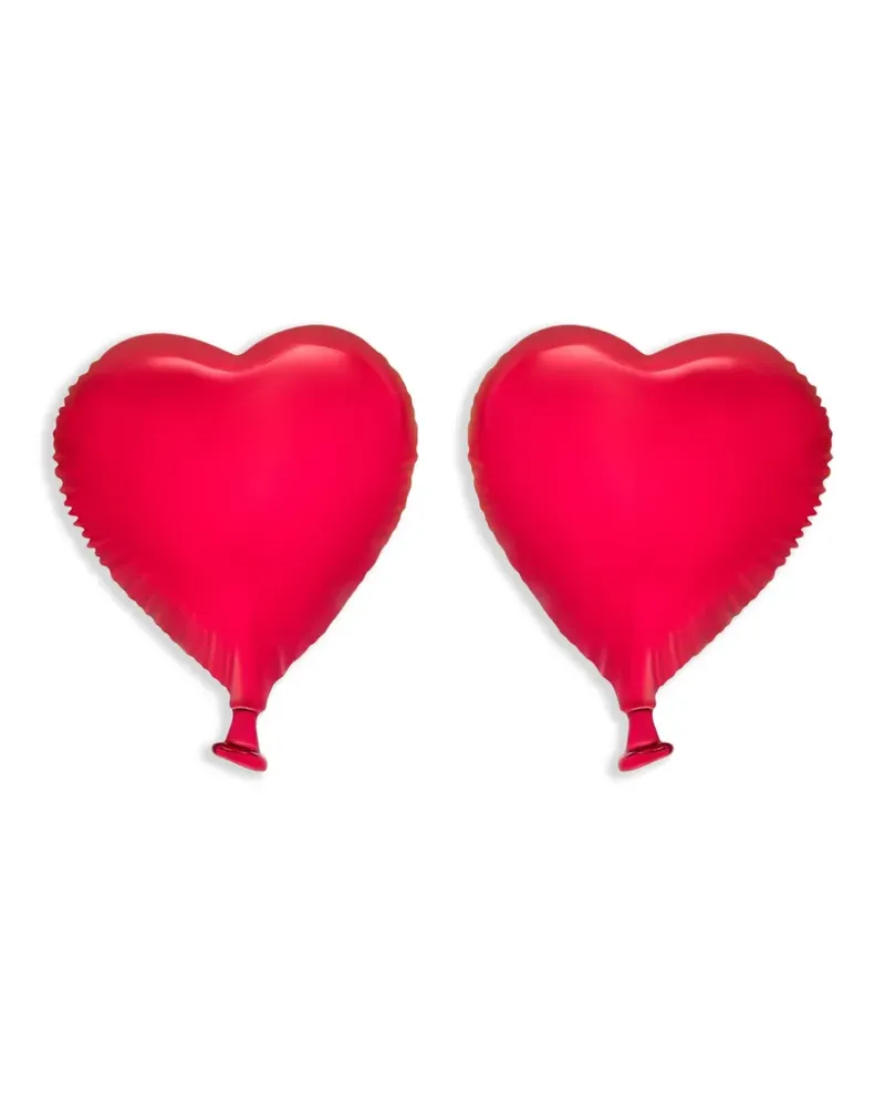 Oscar de la Renta Heart Balloon Ohrclips - Rot Rot