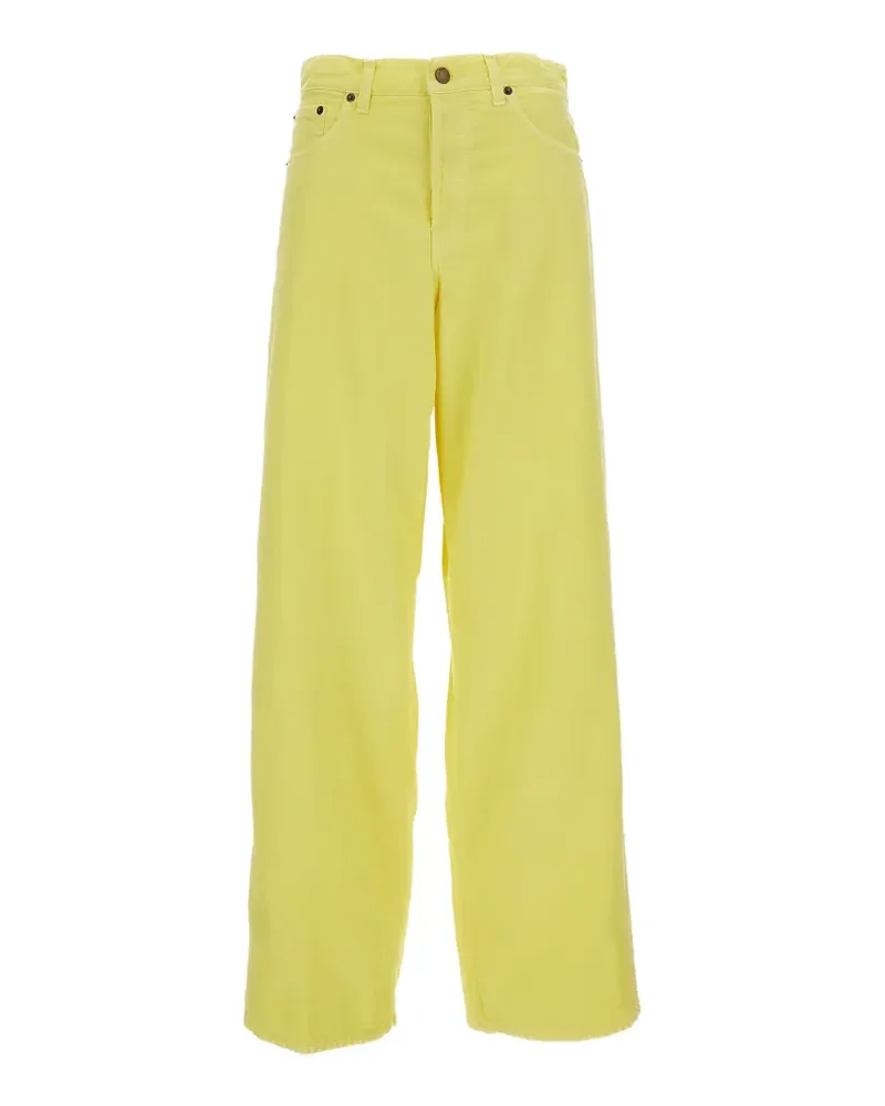 Haikure five-pockets wide-leg trousers - Gelb Gelb