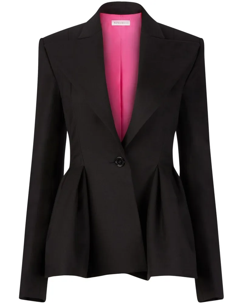 Nina Ricci Blazer mit Schößchen - Schwarz Schwarz