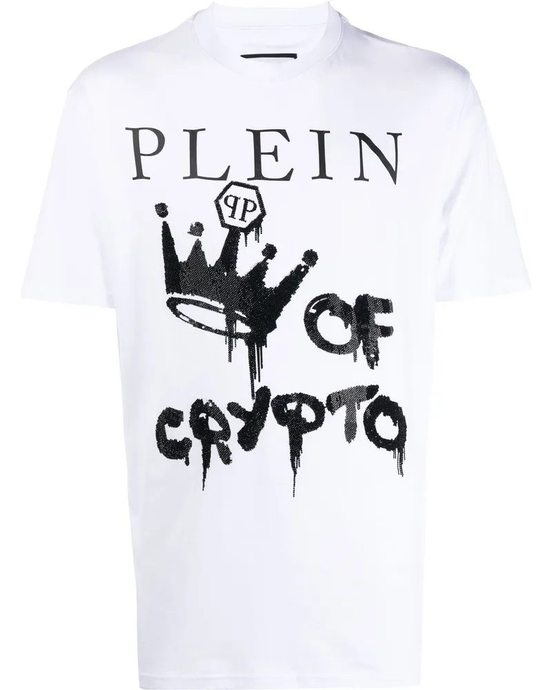Philipp Plein T-Shirt mit grafischem Print - Weiß Weiß