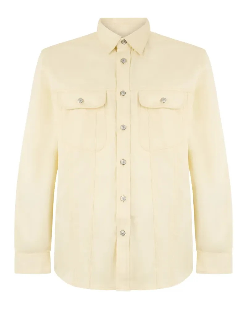 Diesel logo-patch shirt - Nude Nude