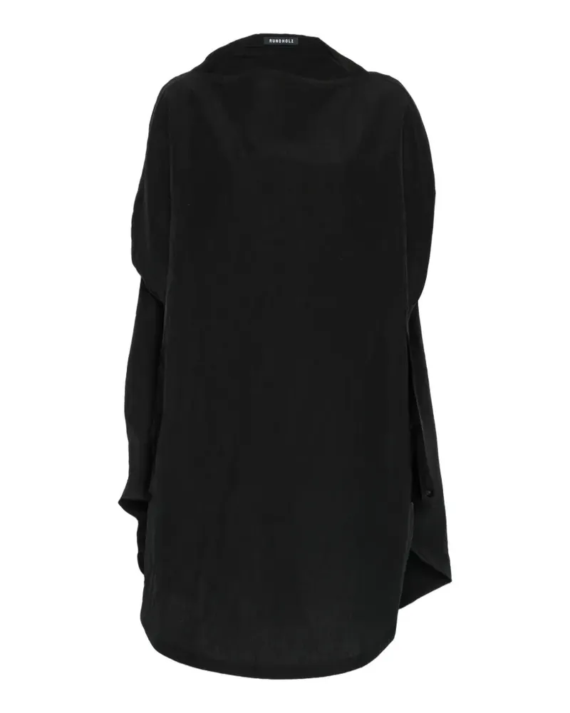 Studiorundholz crinkled oversized mini dress - Schwarz Schwarz