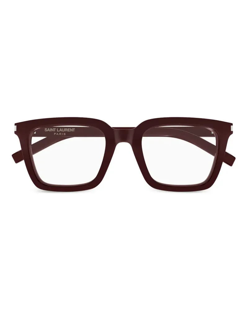 Saint Laurent Brille mit eckigem Gestell - Braun Braun
